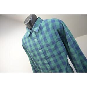 The Normal Brand Button Up Light Flannel Shirt Plaid Long Sleeve Mens Size XL